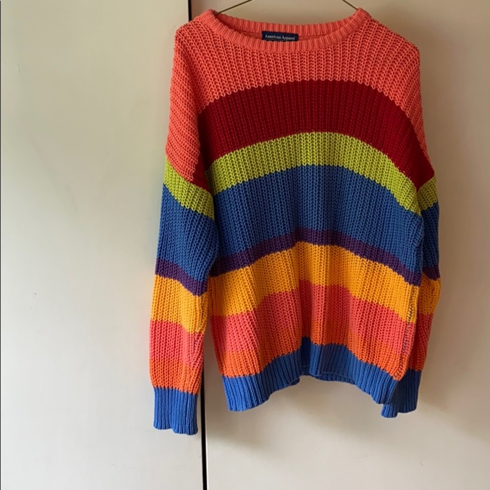 Rainbow American Apparel Sweater